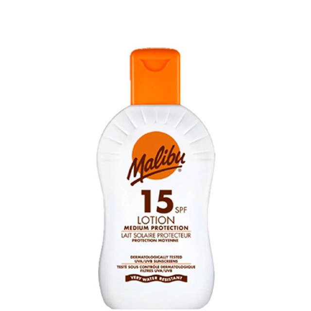 Malibu Protective Sun Lotion SPF15, 200 ml.