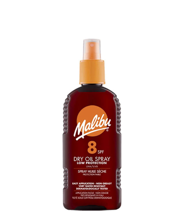 Malibu Dry Oil Spray SPF8, 200 ml.