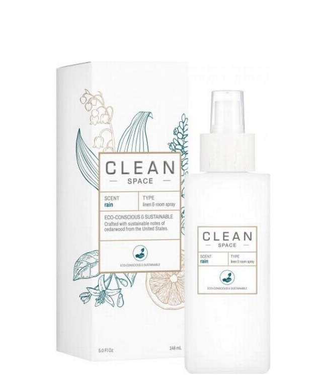 Clean Space Linen & Room Spray, Rain 148 ml.