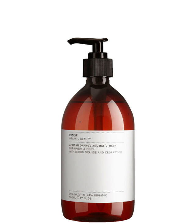 Evolve Organic Beauty African Orange Aromatic Wash, 500 ml.