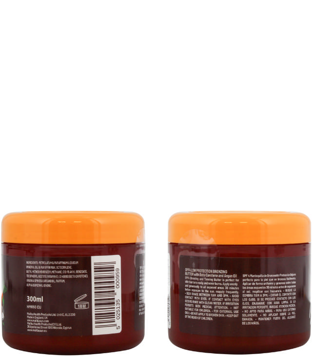 Malibu Bronzing Butter w/ Beta Carotene SPF4, 300 ml.
