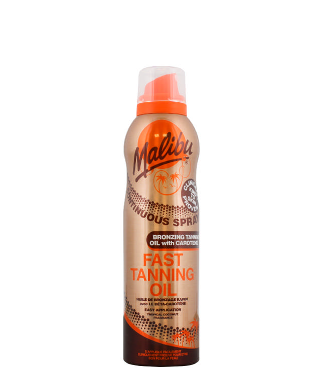 Malibu Continuous Fast Tanning Oil Spray, 175 ml.  
