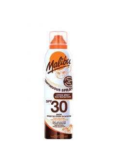 Malibu Continuous Sun Spray Lotion SPF30, 175 ml.